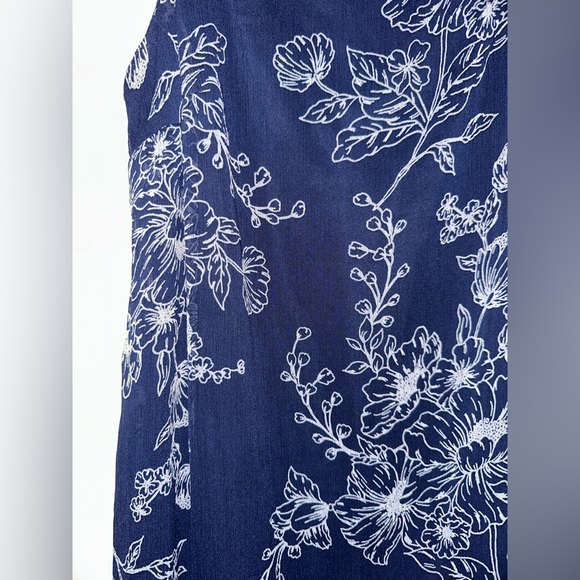 Navy and White Spaghetti Strap Mini Dress - Picture 3 of 6